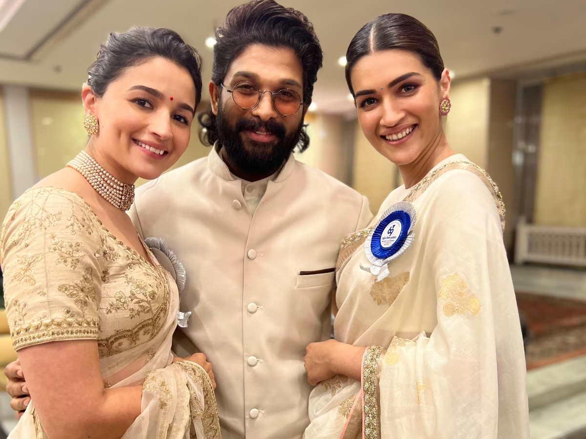 Allu Arjun, Kriti Sanon, and Alia Bhatt Dazzle at the National Film Awards Red Carpet